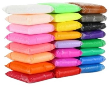 Set Plastilina inteligenta Modelling Clay 12 pungi multicolora 