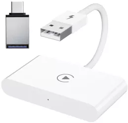 Adaptor Wireless Techstar® CTHT-020-2 Pentru Apple CarPlay Si IPhone IOS 10+ Dongle USB-Type C WiFi 5G Bluetooth Conectare Automata 