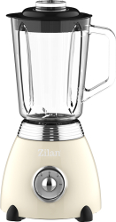 Blender Retro Zilan ZLN1207 putere 500W capacitate 1.5L 2 trepte de viteza functie Pulse vas din sticla lame din otel inoxidabil 