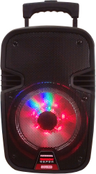 Boxa Portabila Temeisheng Conectivitate Bluetooth Port Usb Lumini Disco Troller Cu Roti Difuzor De 8 Inch Radio Fm 1200 Mah N 
