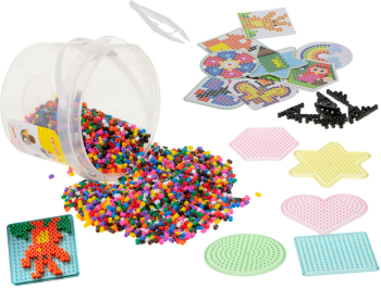 Set creativ 5000 margele de calcat pentru copii cu accesorii plastic multicolor