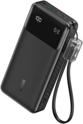 Acumulator extern Anker PowerCore 20000 mAh 30W 2x USB-C 1x USB-A cablu USB-C incorporat Negru 