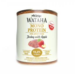 Conserva Wataha MONO PROTEIN Pentru Caine Adult 94 4 Carne Cu Mar Si Curcan 800g 