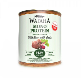 Conserva Wataha MONO PROTEIN Pentru Caine Adult 94 4 Carne Cu Mistret Si Sfecla 800g 