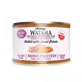 Conserva Wataha MONO PROTEIN Pentru Caine Adult 94 5 Carne Cu Iepure Si Cartof Dulce 200g 