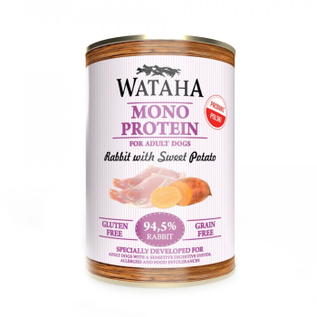 Conserva Wataha MONO PROTEIN Pentru Caine Adult 94 5 Carne Cu Iepure Si Cartof Dulce 400g 