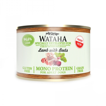 Conserva Wataha MONO PROTEIN Pentru Caine Adult 94 6 Carne Cu Miel Si Sfecla 200g 