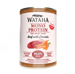 Conserva Wataha MONO PROTEIN Pentru Caine Adult 94 6 Carne Cu Vita Si Morcov 400g 