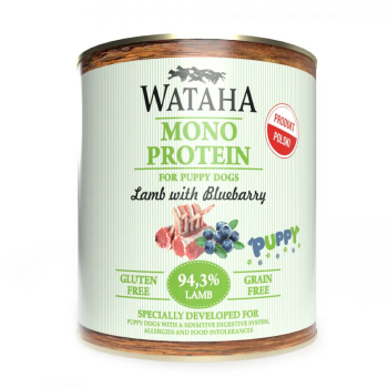 Conserva Wataha MONO PROTEIN Puppy 94 3 Carne Cu Miel Afine Si Sfecla 800g 