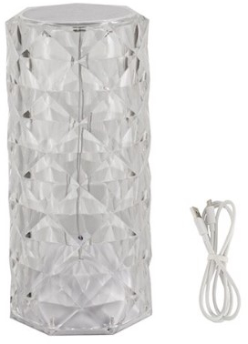 Lampa de birou pe LED RGB avand dimmer tactil 3 nivele de intensitate Cristal Acrilic cu telecomanda - Phuture 