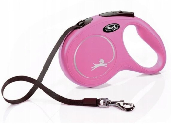 Lesa Flexi Classic cu banda marimea M 5m/25kg Roz 