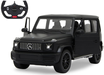 Masina RC cu telecomanda Mercedes-Benz AMG G 63 negru/ Lungime 33.8 cm/ Scara 1 14/ Lumini LED fata/spate/ 2.4 GHz/ Usi manuale/ 6+ 