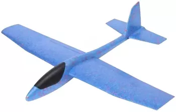 Avion Planor Flippy din Polistiren Lungime 84 cm Jucarie Recreativa Cascadorii Albastru 
