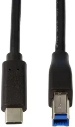 Cablu USB 3.0 B mufa - USB type C mufa 2m negru LOGILINK CU0163 