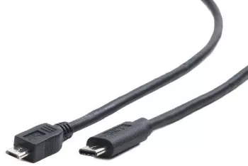 Cablu USB2.0 B micro mufa USB type C mufa 1.8m negru GEMBIRD CCP-USB2-MBMCM-6 