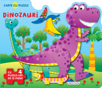 Carte cu puzzle - Dinozauri 