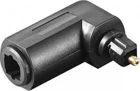 Conector audio fibra optica adaptor mufa tata-mama la 90 grade Toslink LOGILINK CA1017 