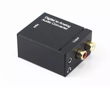 Convertor TOSLINK OPTIC +RCA DIGITAL la RCA ANALOG AUDIO 2x RCA +Jack 3.5 mm