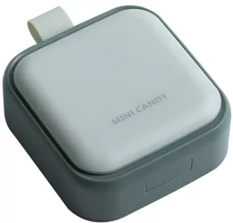 Cutie Depozitare Medicamente Mini Flippy 4 Compartimente Inchidere Etans Portabila Patrat Verde PP 7.5x7.5x3 cm 