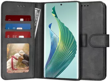 Husa pentru Honor Magic5 Lite - Techsuit Diary Book - Black 