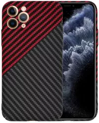 Husa pentru iPhone 11 Pro - Techsuit Carbonite FiberShell - Red Vortex 