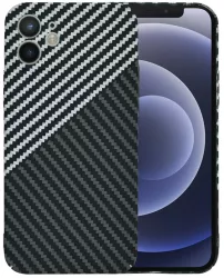 Husa pentru iPhone 12 - Techsuit Carbonite FiberShell - Stealth Gray 