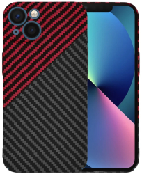 Husa pentru iPhone 13 - Techsuit Carbonite FiberShell - Red Vortex 