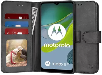 Husa pentru Motorola Moto E13 - Techsuit Diary Book - Black 