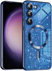 Husa pentru Samsung Galaxy S23 - Techsuit Luxury Glitter MagSafe - Deep Blue 