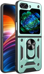 Husa pentru Samsung Galaxy Z Flip6 - Techsuit CamShield Series - Green 