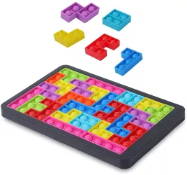 Joc antistres din silicon Flippy Pop It Now and Flip It Puzzle Blocks Multicolor 