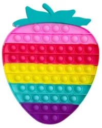 Jucarie antistres din silicon Flippy Pop it Now and Flip It Capsuna mare Multicolor 