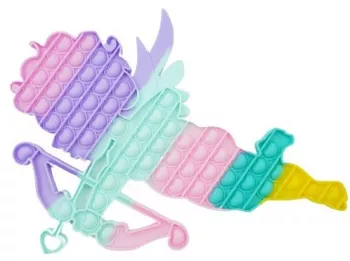 Jucarie antistres din silicon Flippy Pop It Now and Flip It Cupidon Multicolor V1 