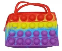 Jucarie antistres din silicon Flippy Pop It Now and Flip It Geanta de umar Model 2 Multicolor 