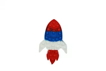 Jucarie antistres din silicon Flippy Pop it Now and Flip It Racheta Multicolor 