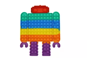 Jucarie antistres din silicon Flippy Pop it Now and Flip It Robot Multicolor Model 3 