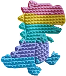 Jucarie antistres din silicon Flippy Pop It Now Dinozaur Multicolor 45x32 cm Model 3 