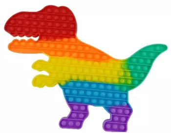 Jucarie antistres din silicon Pop it now forma Dinozaur multicolor urias 
