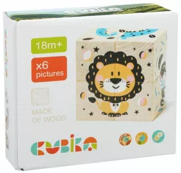 Jucarie din lemn cubika puzzle din lemn jungla 