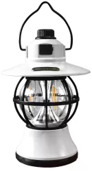 Lampa de camping retro portabila Felinar Vintage LED ABS Acumulator inclus 1200 mAh reincarcabila 20 cm inaltime 3 moduri de iluminare 