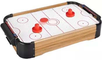 Masa Air Hockey Graffiti fara Picioare Flippy Lemn 2 Pucuri Tabela Scor 2 Impingatoare 57x31x9.5 cm Maro 