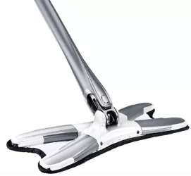 Mop Plat Flippy cu Sistem de Stoarcere 2 Lavete Incluse Lungime Telescopica 140 cm Argintiu 