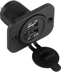 Mufa montaj bricheta auto incarcare 2x USB 3.1A 2A+1A Peiying 