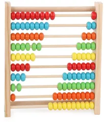 Numaratoare Flippy din Lemn Vopsea Ecologica 10 Siruri x 10 Margele 4-6 Ani 24.5 x 20.5 cm Multicolor 