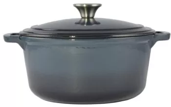 Oala de fonta emailata cu capac maner din inox 4 L Perfect Home 