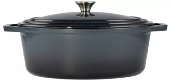 Oala de fonta emailata cu capac maner din inox 6 L Perfect Home 