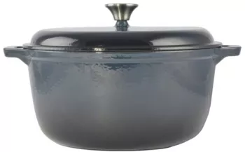 Oala de fonta emailata cu capac maner din inox 7 L Perfect Home 