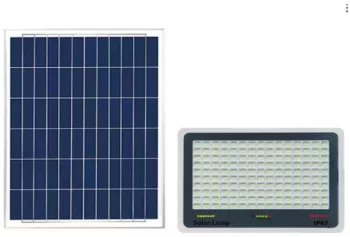 Proiector LED cu Panou Solar Flippy Senzor lumina Waterproof 396 LED-uri incorporate 200W 30x24 cm IP67 Design Modern Negru 