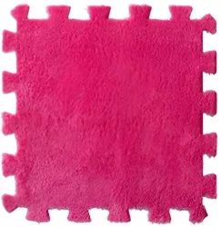 Set 10 Piese Covor tip Puzzle Flippy Spuma EVA Pufos 30 x 30 x 1 cm Roz 