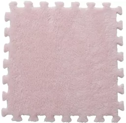 Set 10 Piese Covor tip Puzzle Flippy Spuma EVA Pufos 30 x 30 x 1 cm Roz Pudrat 